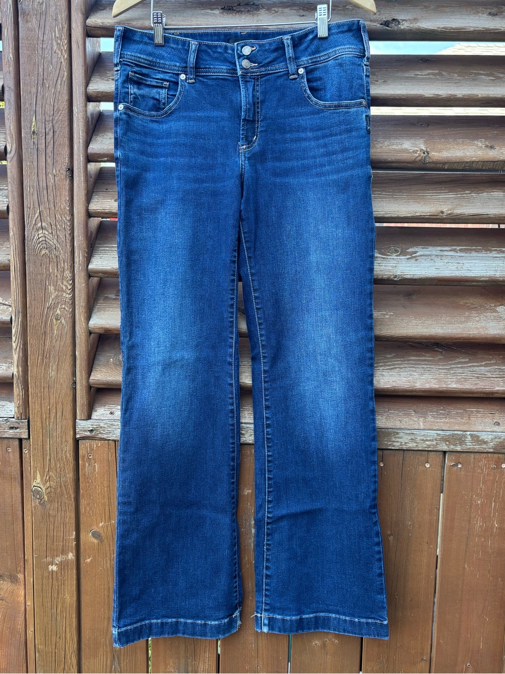 Silver Jeans Suki Trouser 32 x 31 Women Classic Dark Blue Stretch Jeans Bootcut